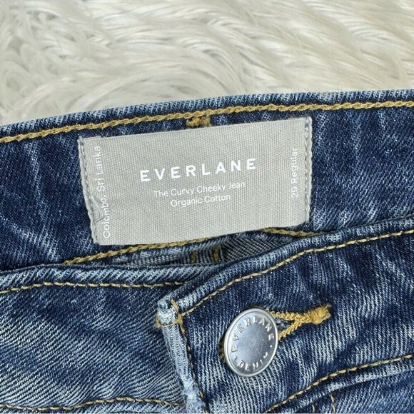Everlane Women's Blue The Curvy Cheeky Straight Leg Designer Jean W29/L28 - Picture 6 of 12